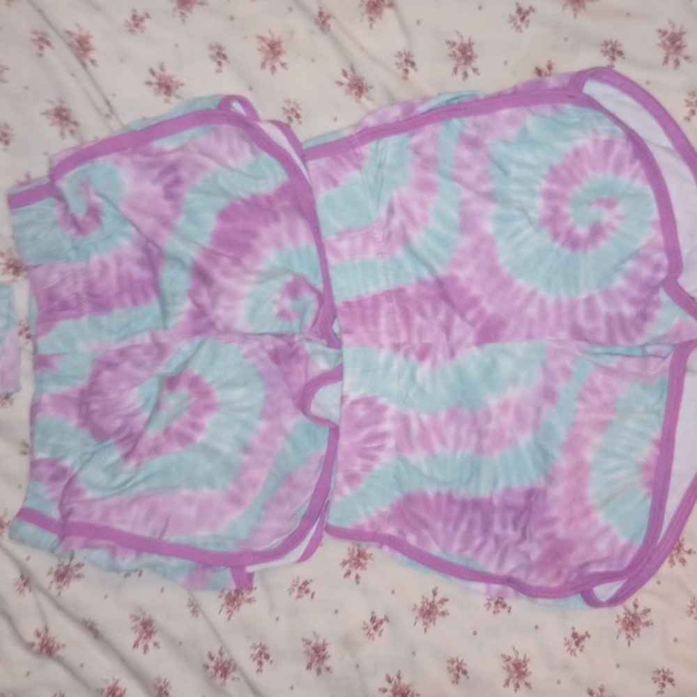 Wonder Nation Purple, Pink & White Palm Tree Tank Top & Short Set - Picture 4 of 4